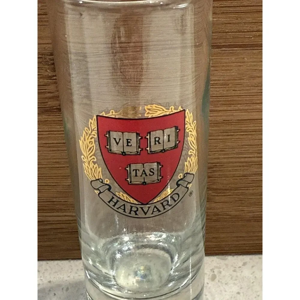 Harvard University Veritas College 2 Ounce‎ Tall Shot Glass Barware USA